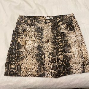 Snakeskin Patterned Skirt